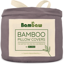Bambus Bettwäsche Kissenbezug 40 x 60 cm, 2er-Set - Dark Grey