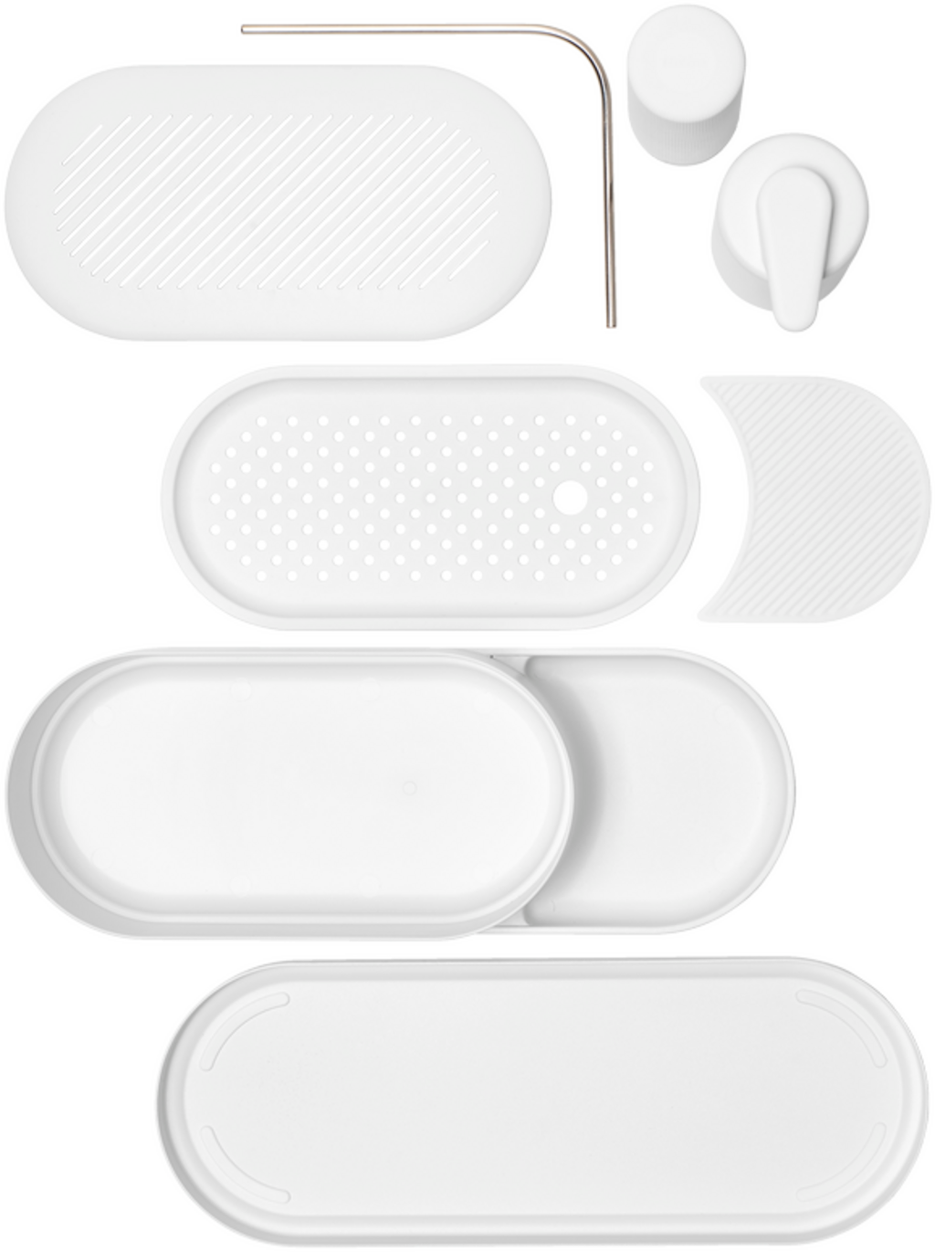 Organizer Cucina Lavello Organizer Lavello Brabantia SinkStyle - Compatto, Con Vassoio Antiscivolo, Mineral Fresh White Brabantia Mineral White