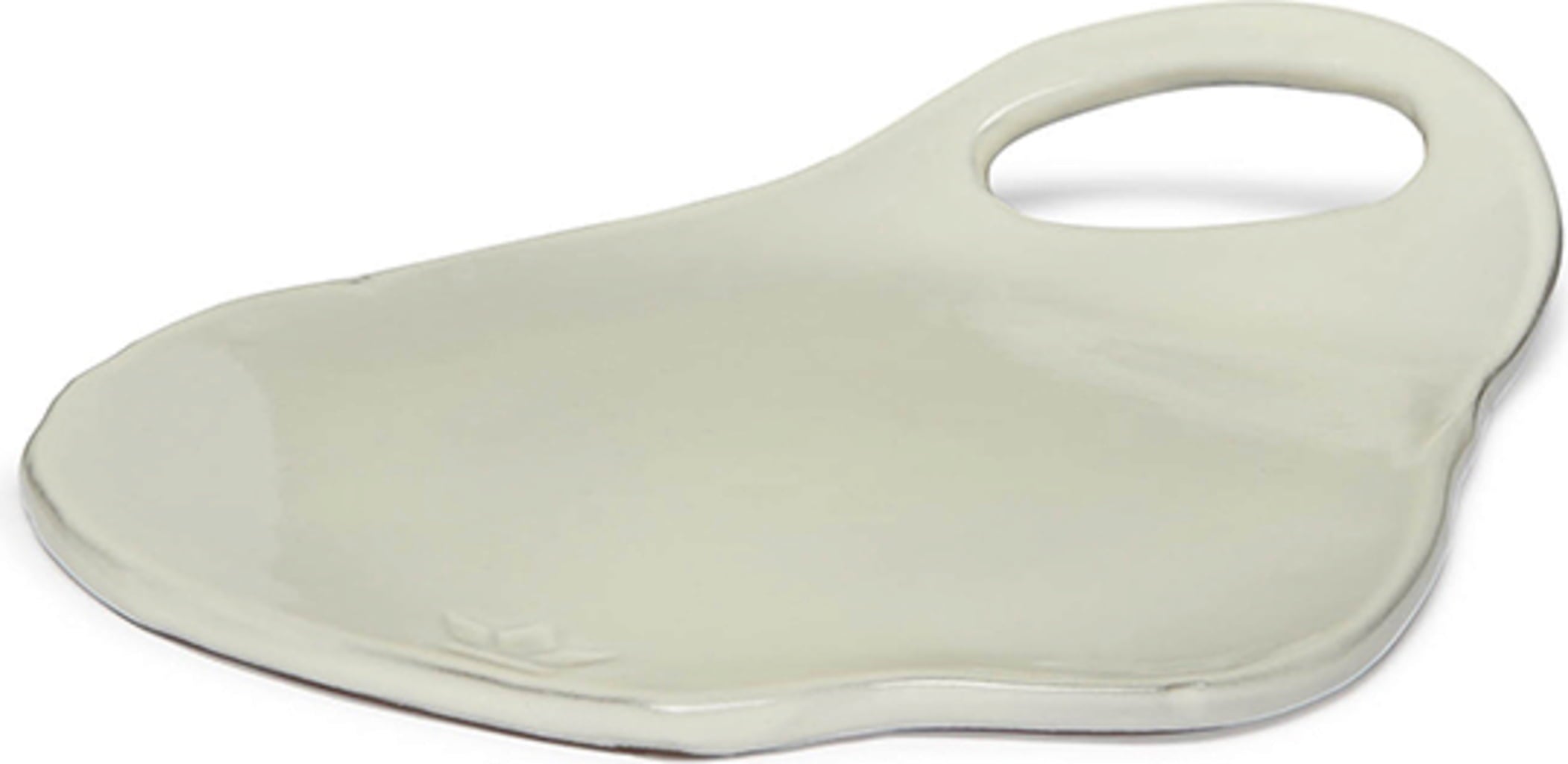 Amsterdam 182046 Organic Piatto Da Portata In Gres 26,5 Cm - Forma Irregolare, Smalto Moderno, Colore Crema