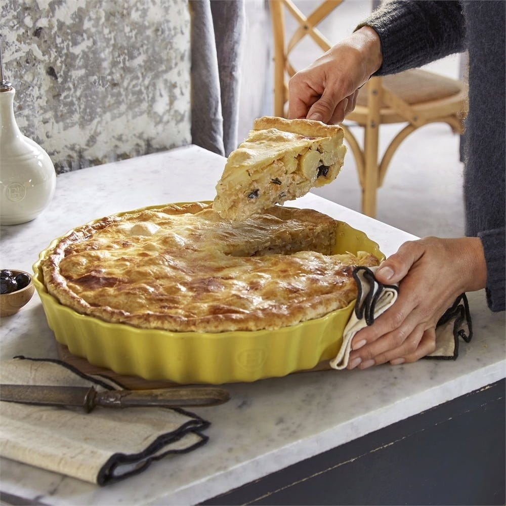 Moule à Gâteau Rond Emile Henry Céramique 27 Cm - Rose, Antiadhésif, Va Au Four Et Lave-vaisselle - Fabriqué En France