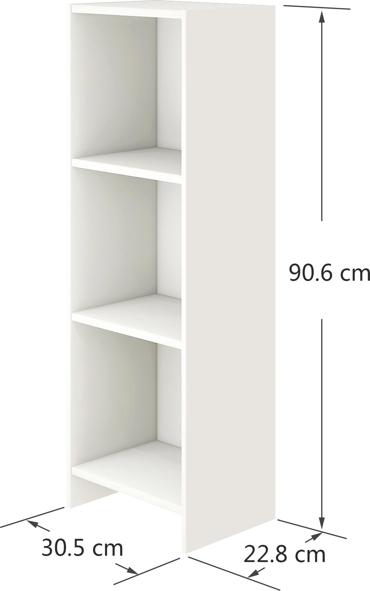 Flexa LUNA Shelf Unit with 3 Shelves for the Changing Table White
