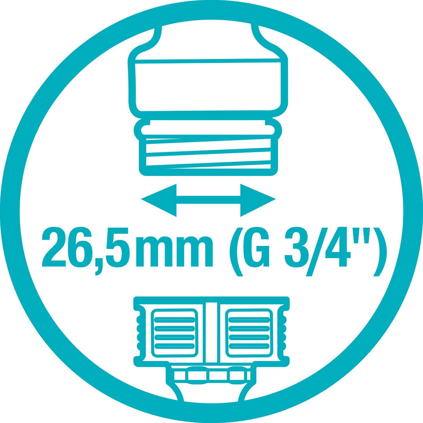 Gardena Tap Connector 26.5mm (G 3/4) - Interismo UK