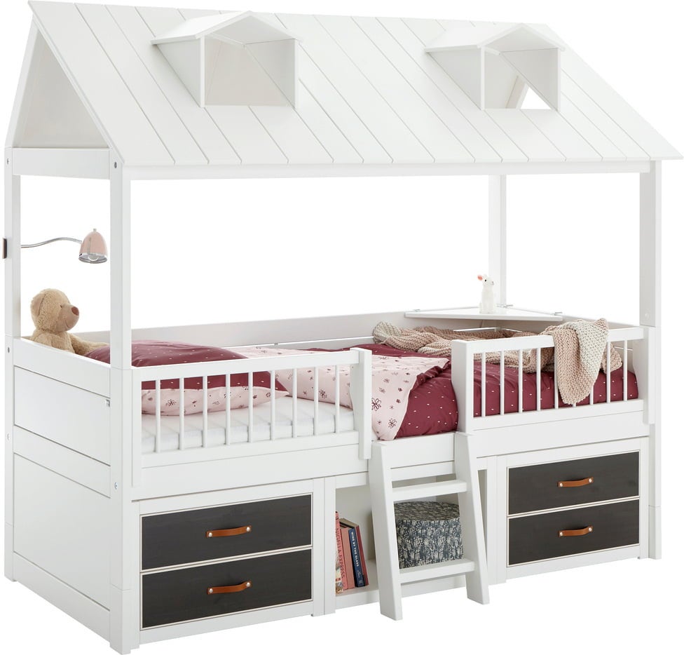 LIFETIME Beach House Cabin Bed with Ladder, White Interismo Online Shop Global