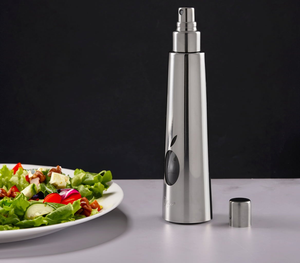 Oliera In Acciaio Inox 18oz – Bottiglia Per Olio E Aceto Con Beccuccio Versatore – Contenitore Da Cucina Argento