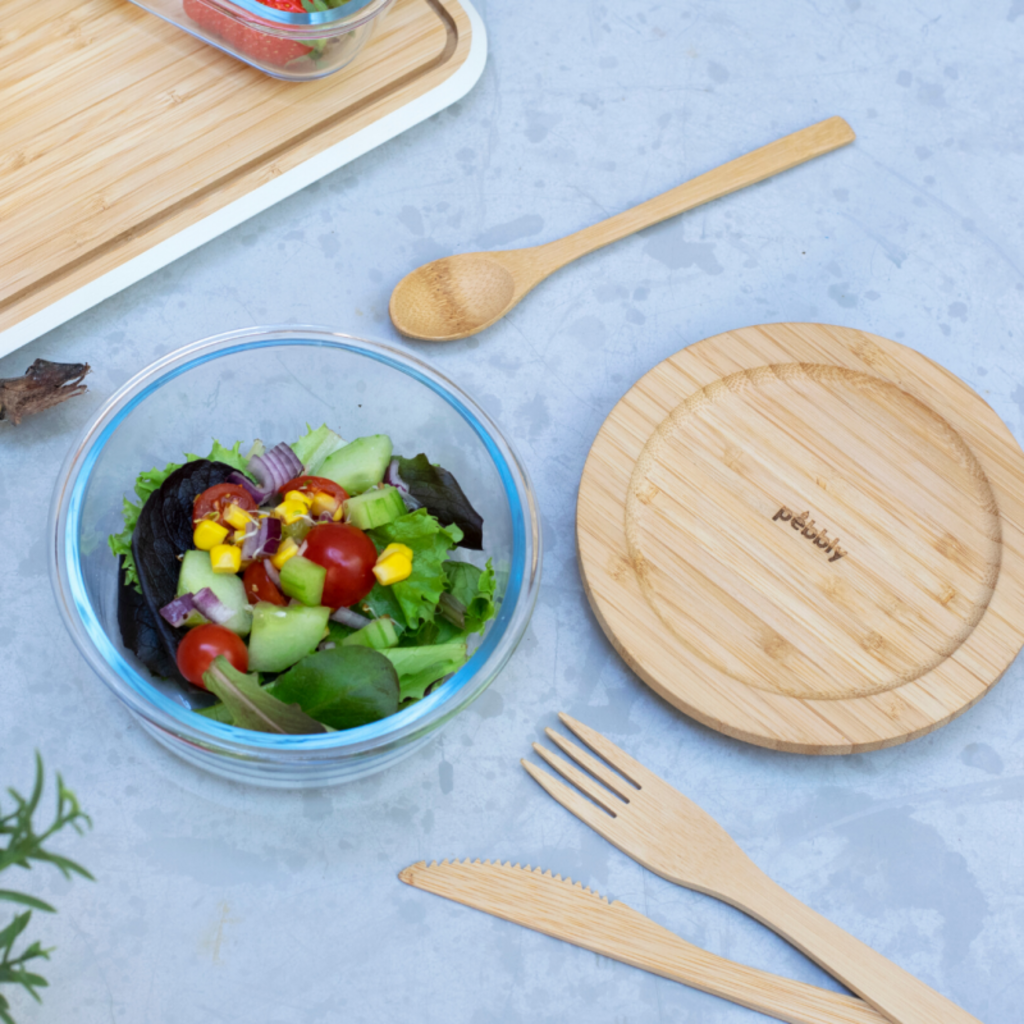 Ciotola Rotonda In Vetro Con Coperchio (17 X 17 X 12,5 Cm) - Ciotola