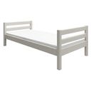 CLASSIC Bed with Slatted Frame, 90 x 200 cm - Glazed White - B-Goods (product damaged)